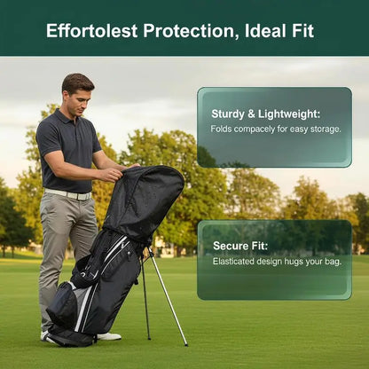 Golf Bag Rain Cover Water-repellent Dustproof Rain Hood 1Pcs Club Protector for Weekend Golf Trips Outdoor Activities