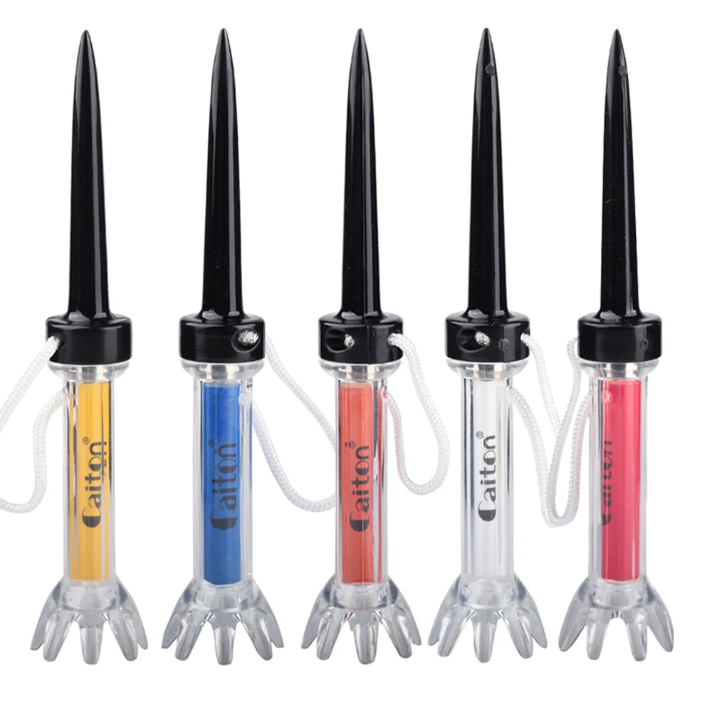 Improve Your Golf Game with the 5-piece Magnetic Plastic Golf Tee Set - 360-degree Bounce