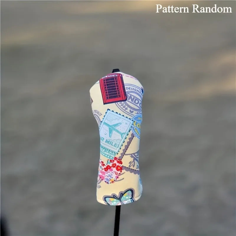 Colorful Golf Protective Cover, Casual Flower Pattern, Fashionable Golf Cap, Golf Accessories, Golf Putting Cover