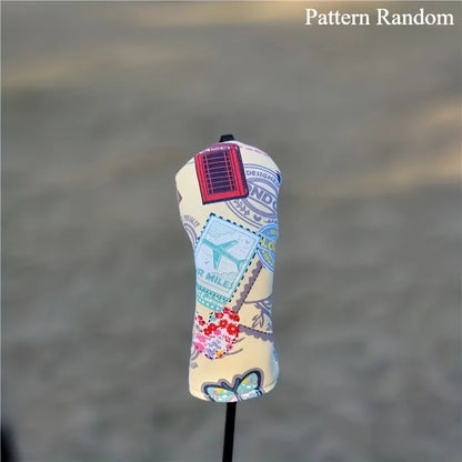 Colorful Golf Protective Cover, Casual Flower Pattern, Fashionable Golf Cap, Golf Accessories, Golf Putting Cover