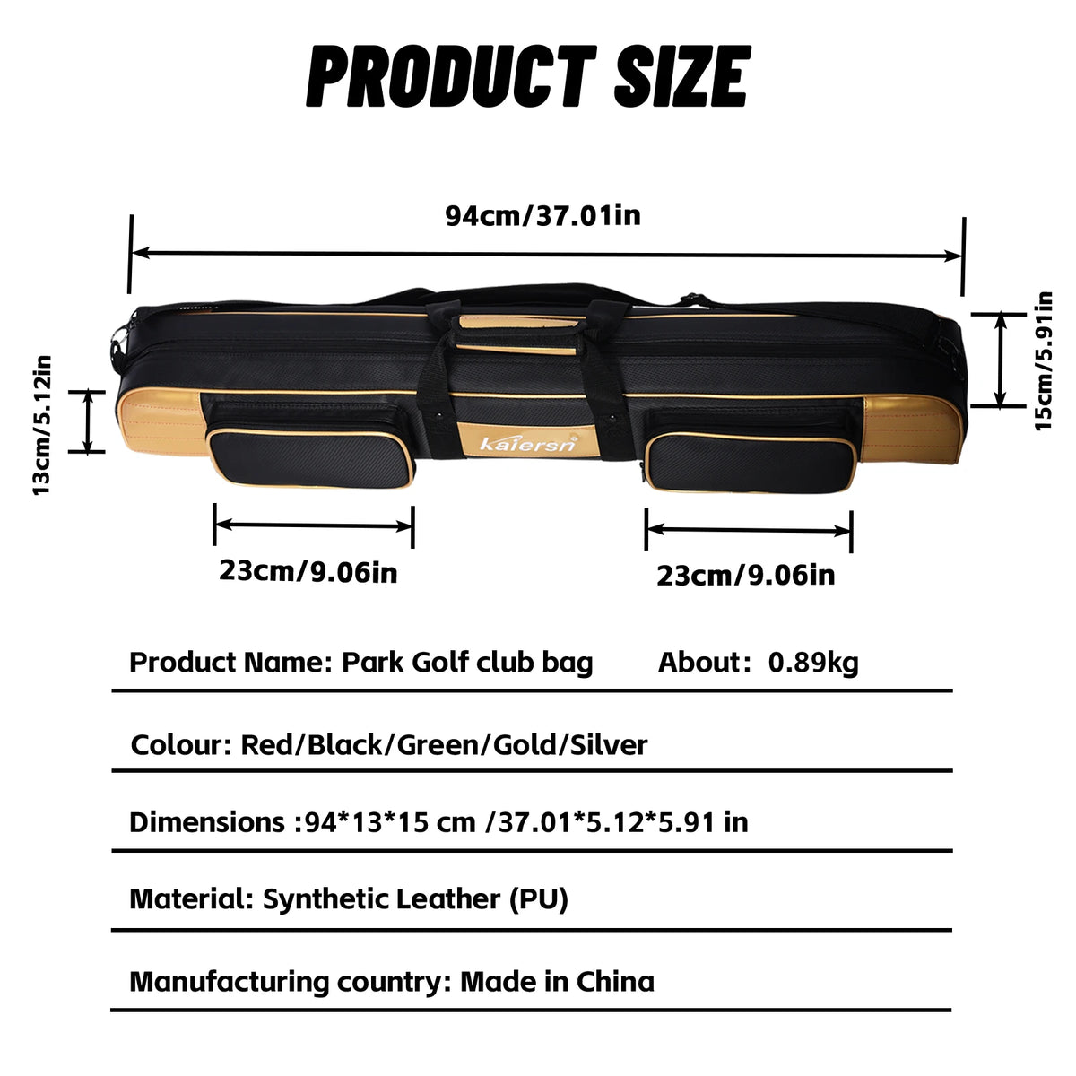 Golf Club Bag - 2-bar Lightweight Crossbody Bag, Durable Pu Material, Unisex Sports Bag (5 Colors)