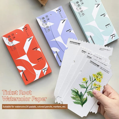 Borrence Blank Watercolor Paper 10-20 Sheets Postcard Dly Hand Painted Card Bookmark 300g Medium Cotton Pulp Art For Students