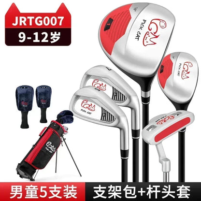 Advanced PGM 3-12 Years Old Kids Golf Club Set Training Wood Iron Swing Putter Bag Children's Boy Girl Beginner's Golf JRTG007