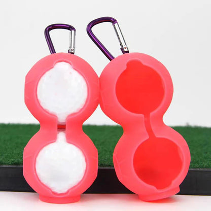 Golf accessories protective cover golf supplies with buckle silicone ball cover golf training equipment bag ball holder