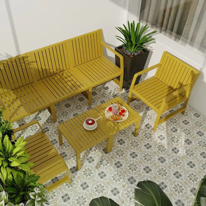 Minimalist Modern Outdoor Patio Table and Chair Set, Terrace Garden Leisure Table and Chair Combination