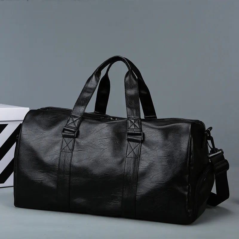 Golf Boston Bag Golf Clothing Bags Travel Business Handbag Large-capacity Crossbody Handbag Soft PU Leather Sports Fitness Gifts