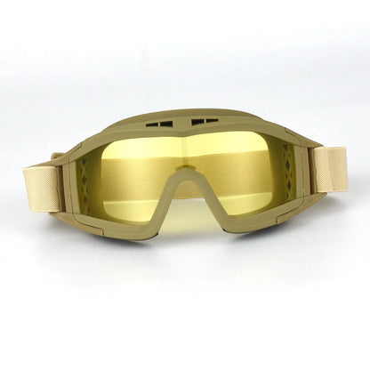 Outdoor tactical glasses, desert locust military fan goggles, dust-proof shooting, motorcycle CS shock resistant sports glasses