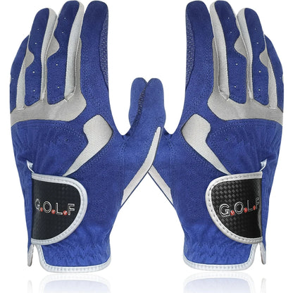 1pc Golf Gloves for Men Women Left Right Hand Brand New Fabric Lycra Sports Gloves Pair Golfer Gift Blue White