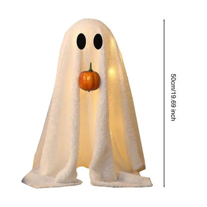 Halloween Light-Up Ghost Decoration | Spooky LED Ghosts with Pumpkin | Holiday Horror Decor Props