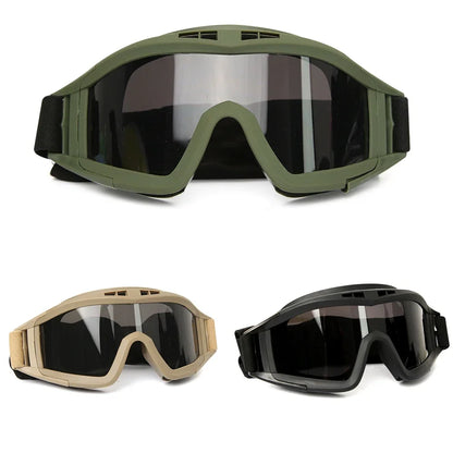 Outdoor tactical glasses, desert locust military fan goggles, dust-proof shooting, motorcycle CS shock resistant sports glasses