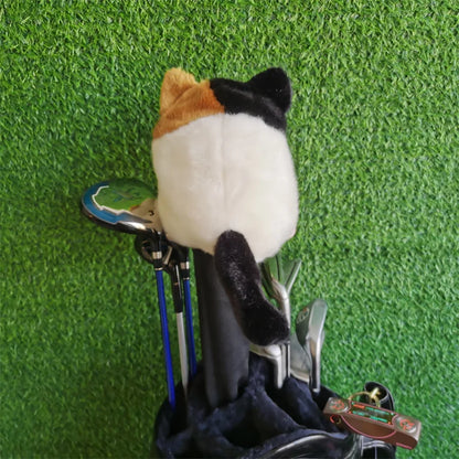 Tricolor Cat Golf Driver Headcover Plush Fairway Wood Head Cover Drop Shipping