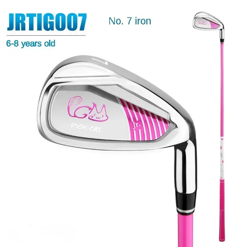 PGM Clubs Kids  Golf 7#  IRONS Right Handed Aluminum Alloy Head Children  for 3-12 Years Pole Carbon Shaft JRTiG007