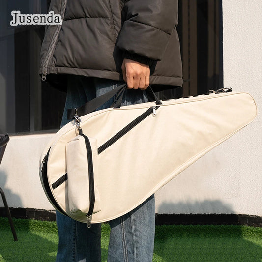 Jusenda Tennis Badmiton Racket Bag Cover for Various Tennis Racket Soft Face Carbon Fiber Eva Racquet Unisex Tennis Shoulder Bag