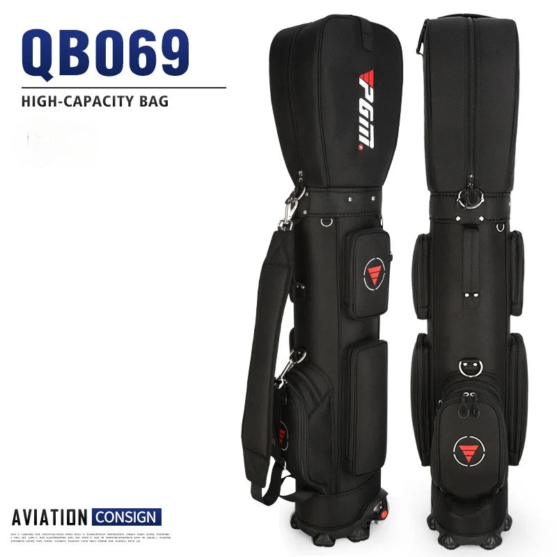 Golf Bag with Wheels Ultra-light Sport Standard Golf Bags Large Capacity Golf Aviation Ball Storage Multifunctional QB069