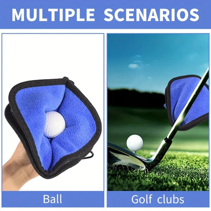 Golf towel, ball cleaning towel, ball cleaning cloth towel, outdoor with hook golf gift