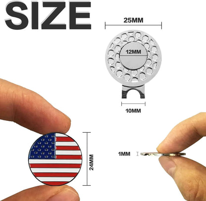 Golf Cap Clip Golf Mark 25mm Coin Golf Metal Ball Position Mark Golf Magnetic Cap Clip JQ985212