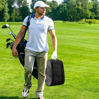 Portable Golf Shoe Bag Oxford Cloth Shoe Carrier Bags Breathable Lightweight Golf Handbag Dustproof Football Tennis Shoe Bag