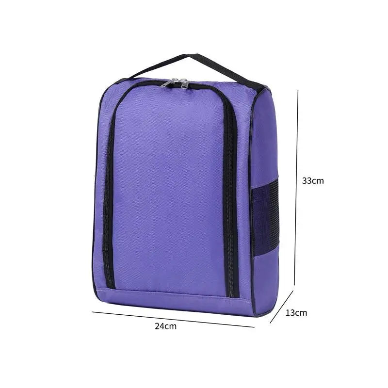 Portable Golf Shoe Bag Oxford Cloth Shoe Carrier Bags Breathable Lightweight Golf Handbag Dustproof Football Tennis Shoe Bag