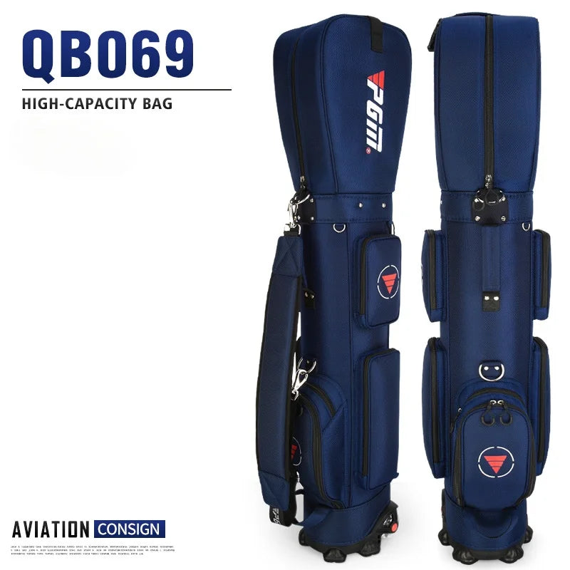 Golf Bag with Wheels Ultra-light Sport Standard Golf Bags Large Capacity Golf Aviation Ball Storage Multifunctional QB069