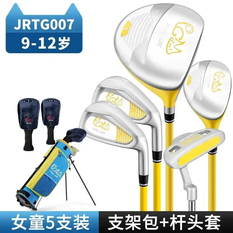 Advanced PGM 3-12 Years Old Kids Golf Club Set Training Wood Iron Swing Putter Bag Children's Boy Girl Beginner's Golf JRTG007
