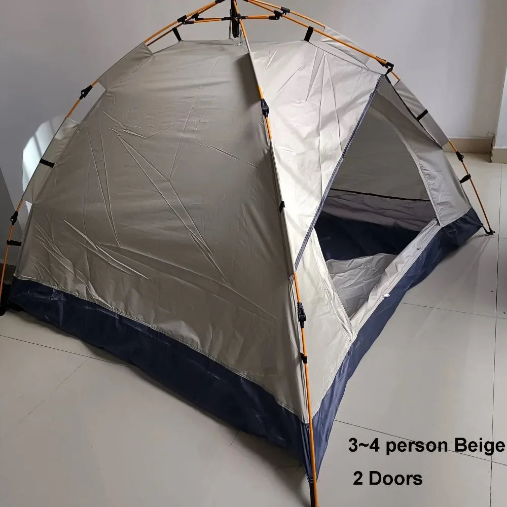 Portable Outdoor Automatic Tent 2/3~4 Person Easy Instant Setup Camping Tent Multistyles Backpacking Tent