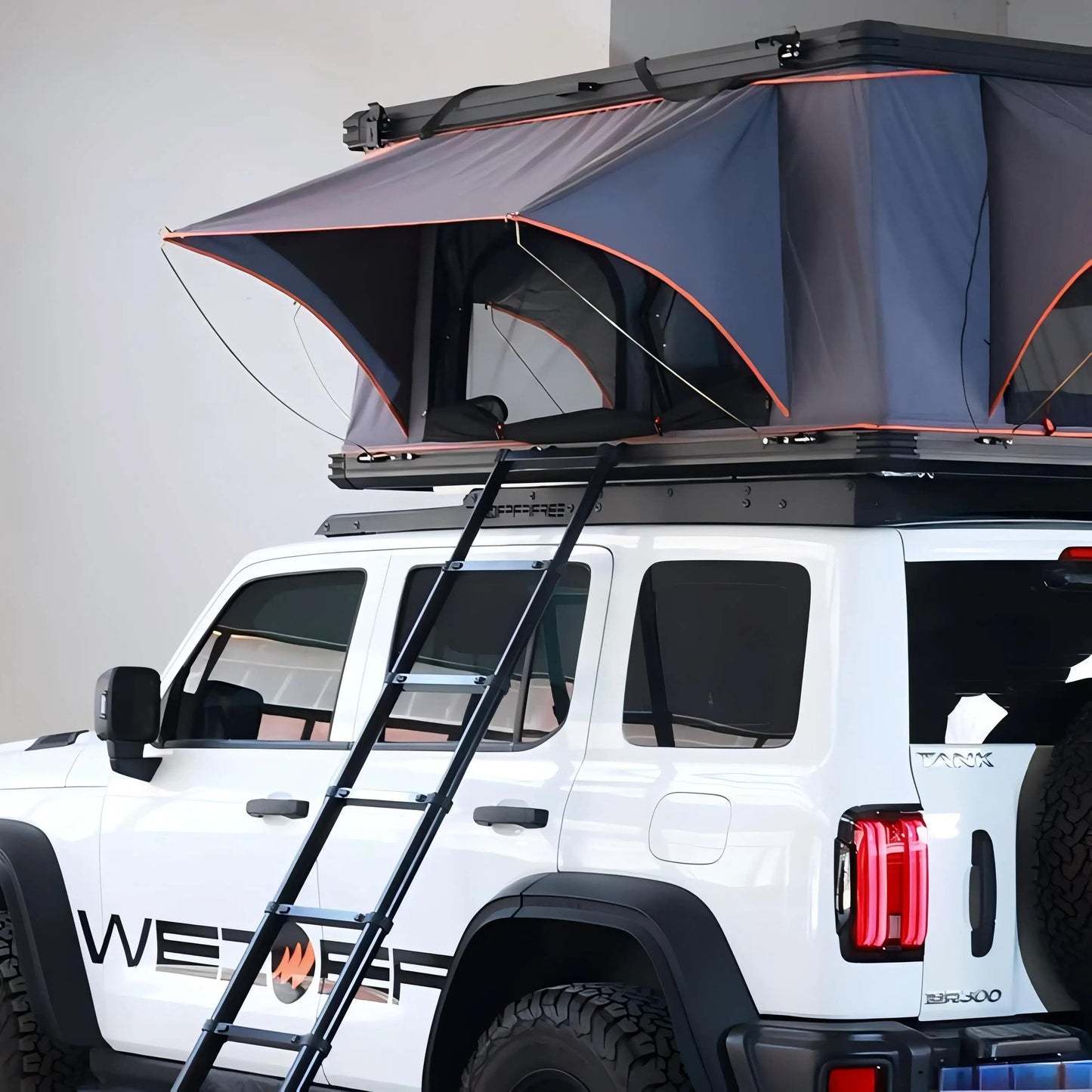 3-4 PERSON TENT Waterproof Roof Tent |  Portable Double-Layer Oxford Fabric and Ladder For Outdoor Camping