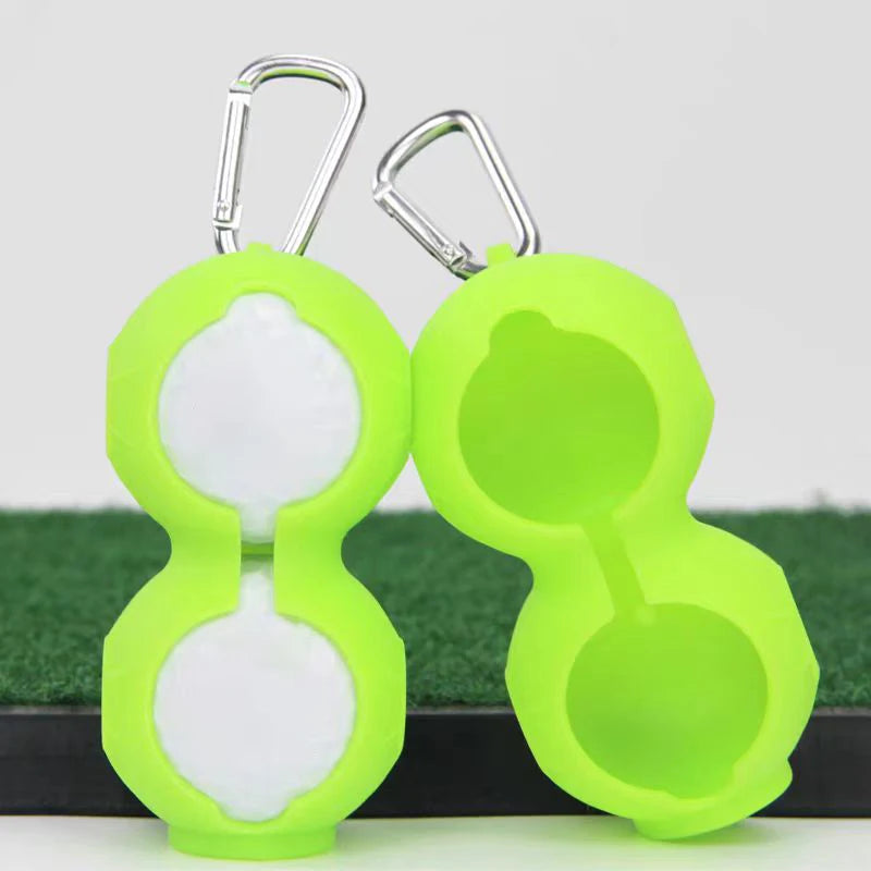Golf accessories protective cover golf supplies with buckle silicone ball cover golf training equipment bag ball holder