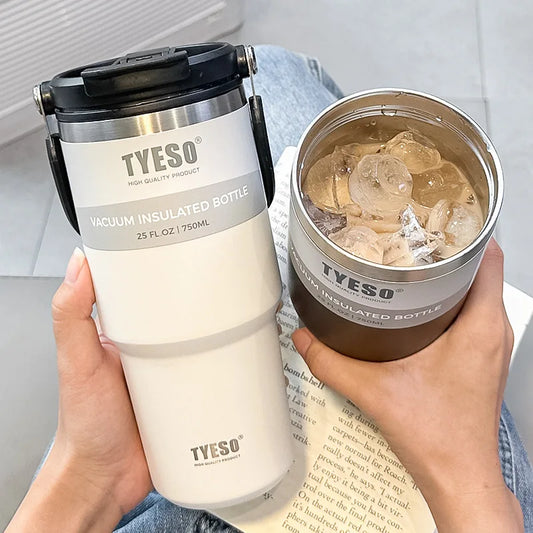 Tyeso1200ML Stainless Steel Thermos Bottle Car Coffee Cup Sports Water Bottles Keeps Cold and Heat Thermal Mug