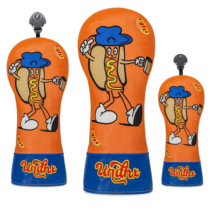 Hot Dog Design Style Golf Club Covers for 1pc/3pcs Driver, Fairway, Hybrids - Head Covers for Golf Clubs,