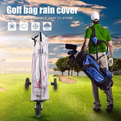 PVC Golf Bag Rain Cover Waterproof Clear Golf Cart Travel Bag Golf Bag Protector Golf Trolley Rain Bag Outdoor Sporting Supplies