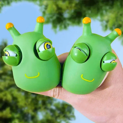 Funny Eyeball Burst Squeeze Toy | Green Eye Caterpillar Pinch Toy | Adult & Kids Stress Relief | Fidget Toy | Creative Decompression