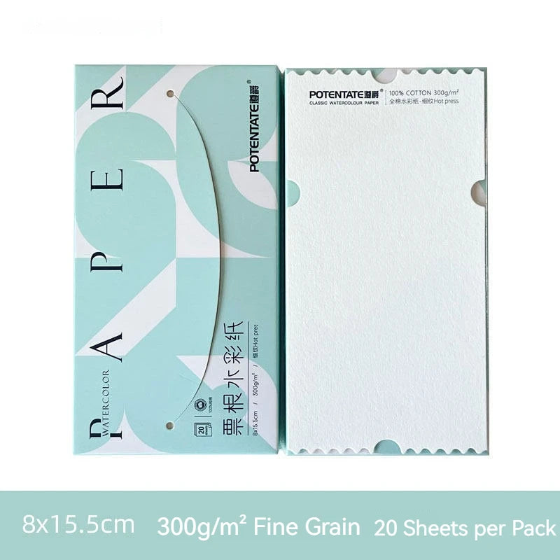 Borrence Blank Watercolor Paper 10-20 Sheets Postcard Dly Hand Painted Card Bookmark 300g Medium Cotton Pulp Art For Students