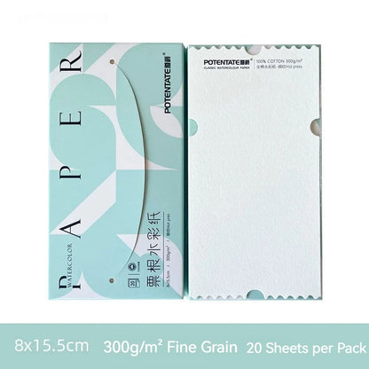 Borrence Blank Watercolor Paper 10-20 Sheets Postcard Dly Hand Painted Card Bookmark 300g Medium Cotton Pulp Art For Students