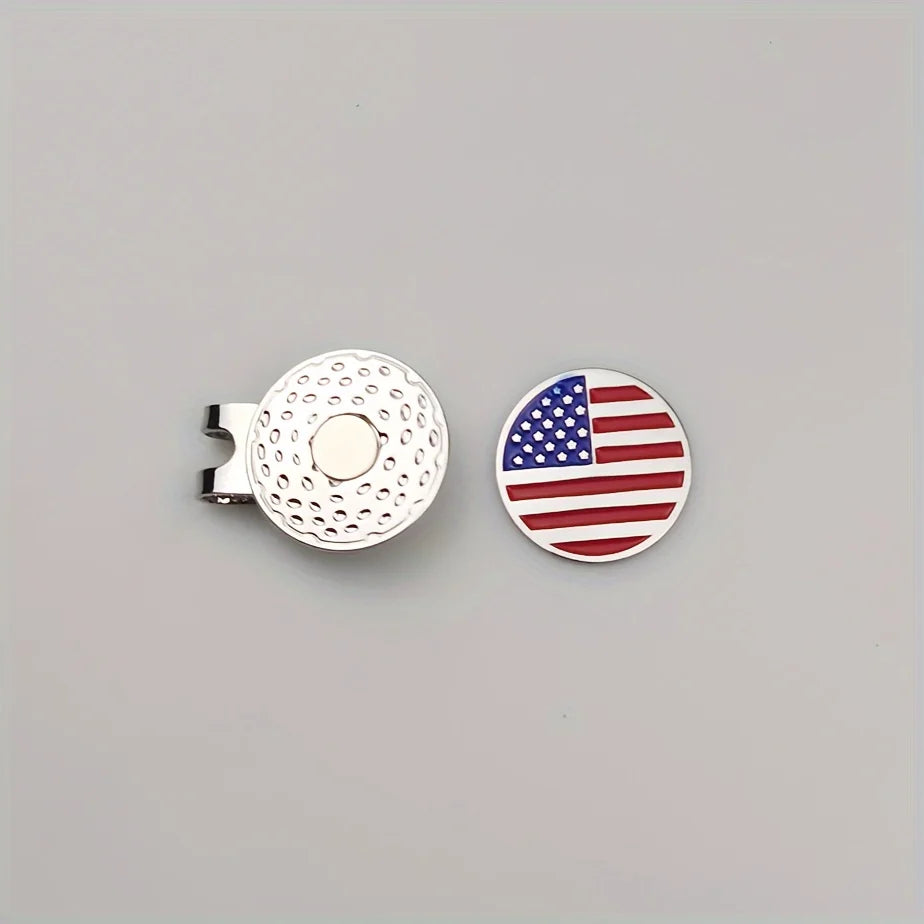 Golf Cap Clip Golf Mark 25mm Coin Golf Metal Ball Position Mark Golf Magnetic Cap Clip JQ985212
