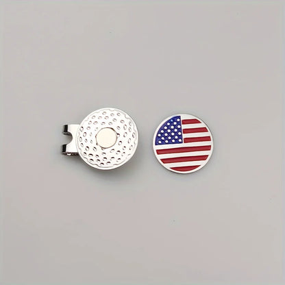 Golf Cap Clip Golf Mark 25mm Coin Golf Metal Ball Position Mark Golf Magnetic Cap Clip JQ985212