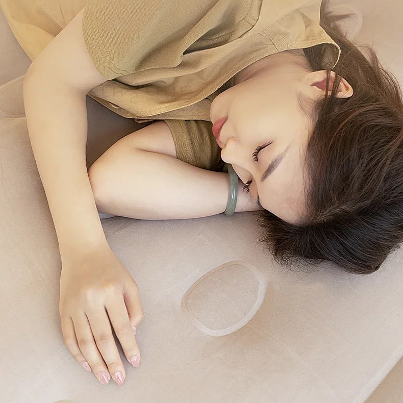 2-Person Flocked Air Mattress Set | 195×150×25cm Dimensions | Electric Pump Included | Full Kit (Bags Pillows Patches)