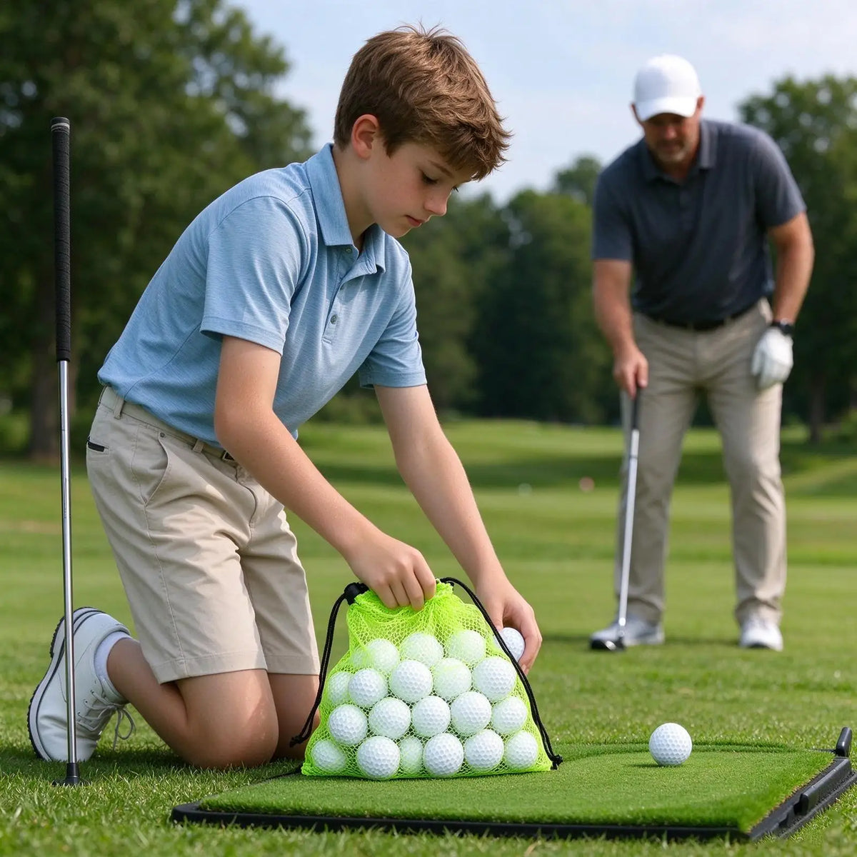 Golf Ball Bag Pouch Training Practice Drawstring Organizer Mesh Golf Ball Storage Bag For Fathers Husbands Grandfathers Gym Men