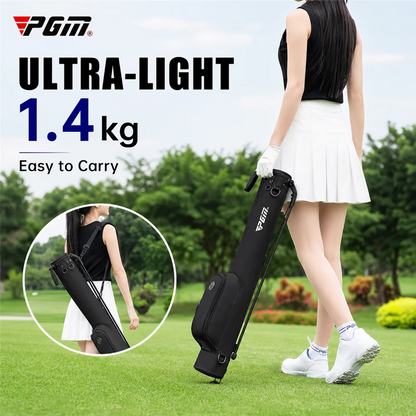 Ultra Light Sunday Golf Stand Bag 1.4kg Water-Resistant PU Carry Bag for 5-6 Clubs Men Women