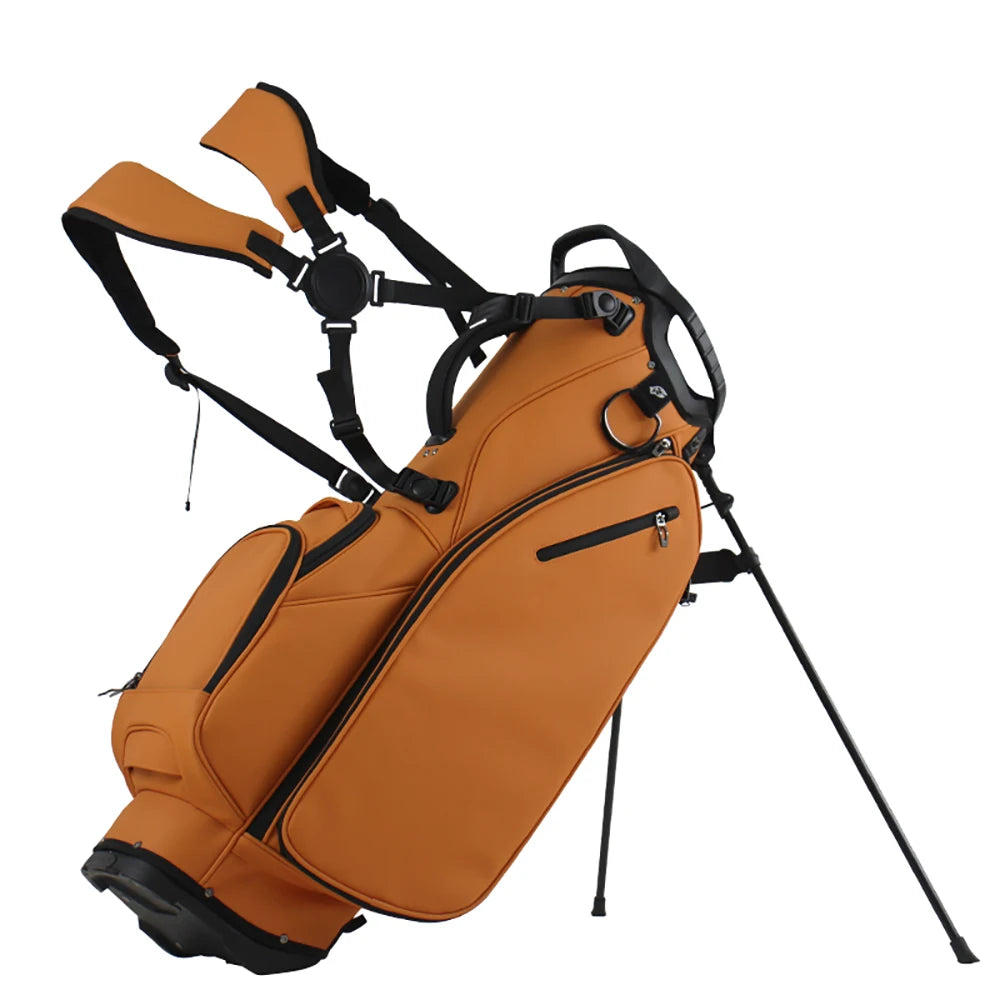 14 Way Full Length Dividers Golf Stand Bag, Tour Grade Durable Synthetic Leather Golf Club Bag, Adjustable Double Shoulder Strap