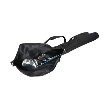 Waterproof Golf Sunday Bag Nylon Foldable Carry Travel Case with Adjustable Strap, Holds 8-10 Clubs, 3 Pockets, Padded Shoulder