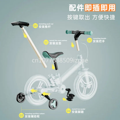 Exquisite Durable And Lightweight Children's Bicycle Bike 2-in-1 Multi Functional Foldable  Bicycle Sliding Bike