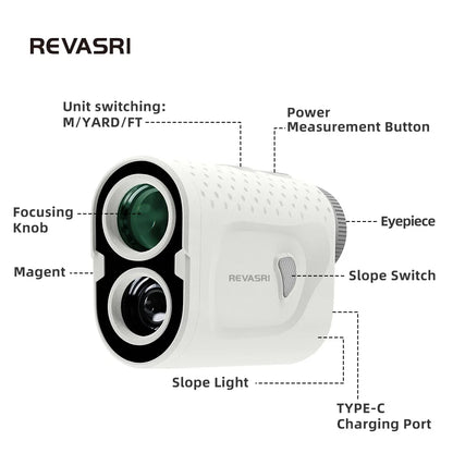 Golf Laser Range Finder 1000Yards Laser Measure Distance Meter with Slope Switch Magnet Lightweight Monocular Telescope