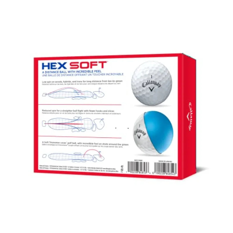 Hex Soft Golf Balls White for Indoor and Outdoor Use High-Performance Soft Core Design with Enhanced Grip and Reduced Impact No