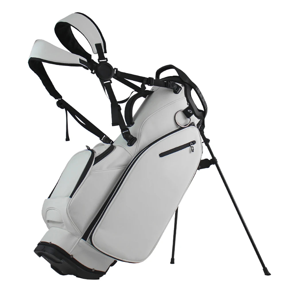14 Way Full Length Dividers Golf Stand Bag, Tour Grade Durable Synthetic Leather Golf Club Bag, Adjustable Double Shoulder Strap