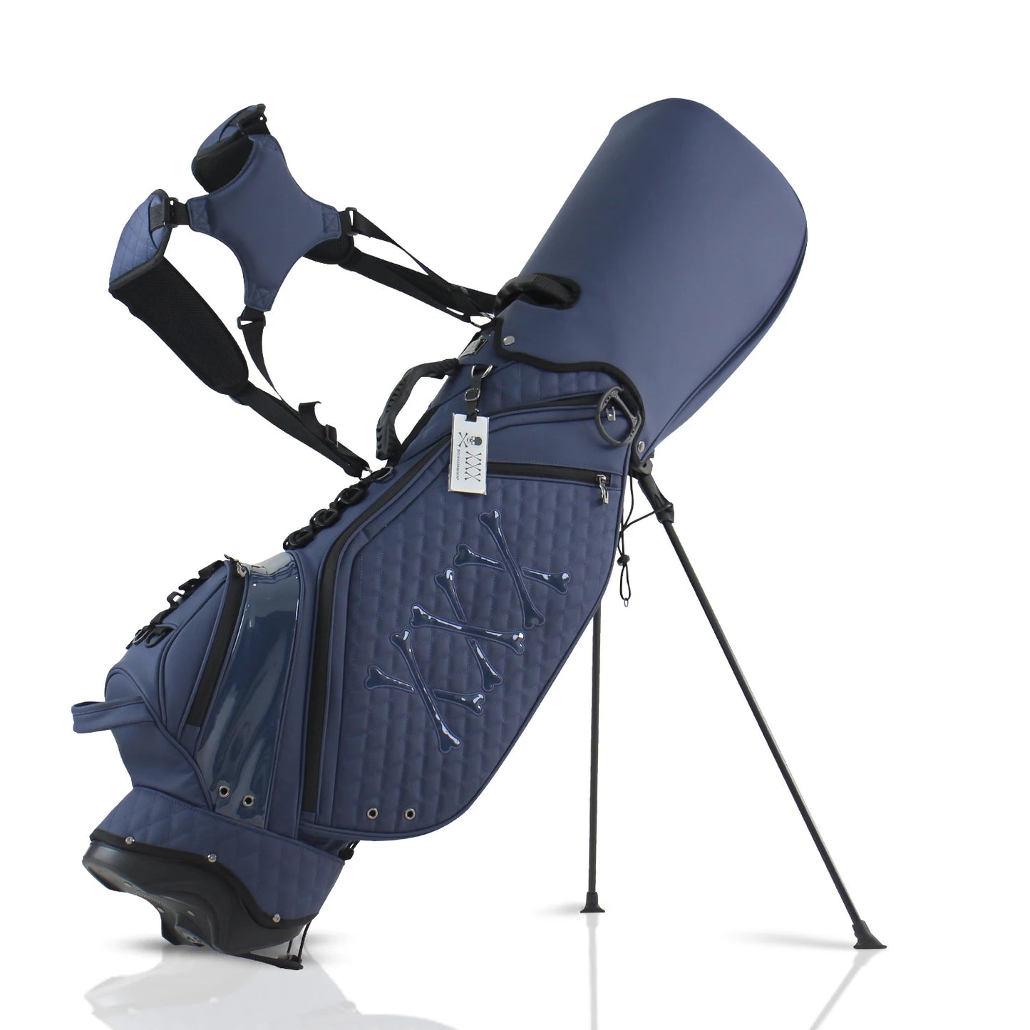 Stylish Golf Stand Bag, 7-Way Top Divider,, Lightweight Double Shoulder Golf Club Bag, Premium Eco-Friendly PU Leather