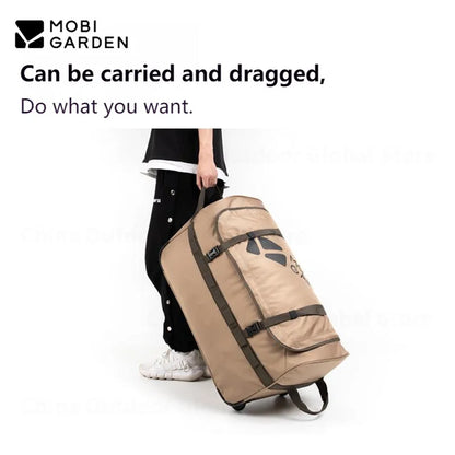 MOBI GARDEN 80L/110L Large Space Tugboat Bag Camping Portable Storage Travel Folding Luggage Box Wear-Resistant Sundries Package