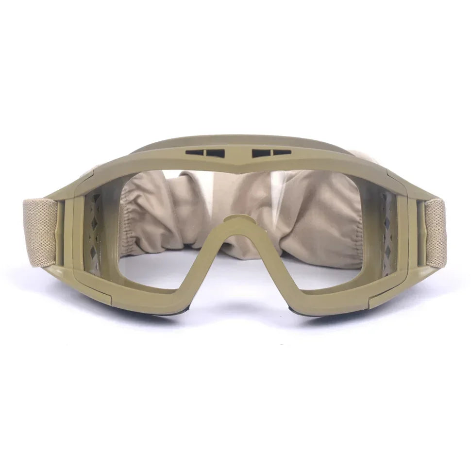 Outdoor tactical glasses, desert locust military fan goggles, dust-proof shooting, motorcycle CS shock resistant sports glasses