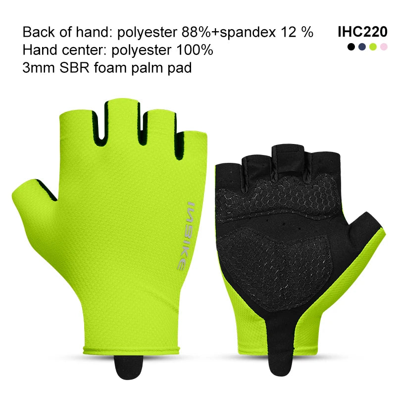 INBIKE Cycling Gloves Half Finger Summer Men Women MTB Gloves Shock-absorption Mountain Bike Sports Gloves Cycling Accessories