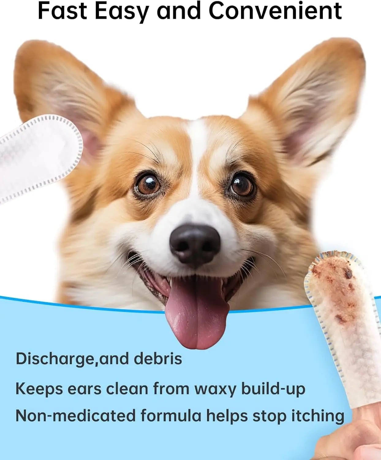 Teeth Cleaning Wipes for Dogs & Cats | Reduces Plaque | Freshens Breath | Finger Wipes | Disposable | Gentle Cleaning & Gum Care