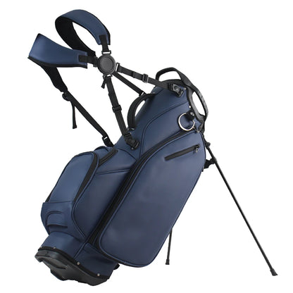 14 Way Full Length Dividers Golf Stand Bag, Tour Grade Durable Synthetic Leather Golf Club Bag, Adjustable Double Shoulder Strap